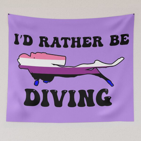 Item preview, I'd Rather Be Diving: Genderfluid Pride designed and sold by Zia Frazier.