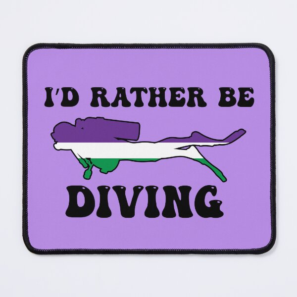 Item preview, I'd Rather Be Diving: Genderqueer Pride designed and sold by Zia Frazier.