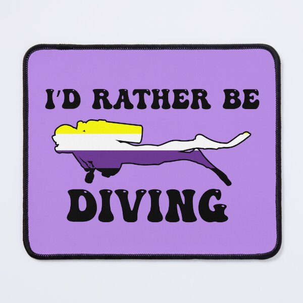 Item preview, I'd Rather Be Diving: Nonbinary Pride designed and sold by Zia Frazier.