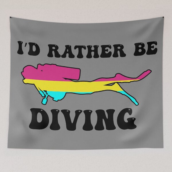 Item preview, I'd Rather Be Diving: Pansexual Pride designed and sold by Zia Frazier.