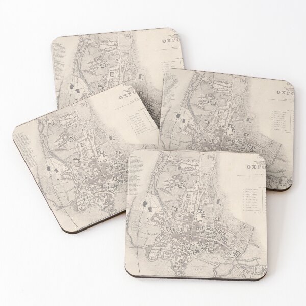 Item preview, Vintage Map of Oxford England (1863) designed and sold by BravuraMedia.
