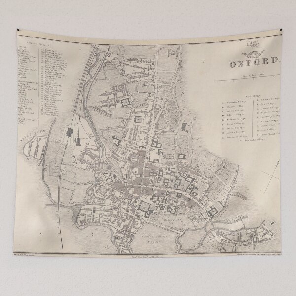 Item preview, Vintage Map of Oxford England (1863) designed and sold by BravuraMedia.