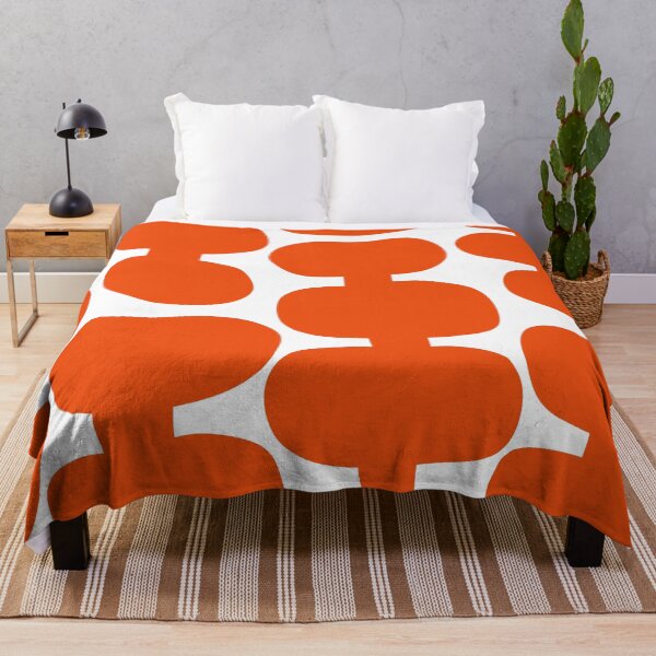 Item preview, Iconic Mid Century Modern Pattern in White and Orange designed and sold by Deutschic.