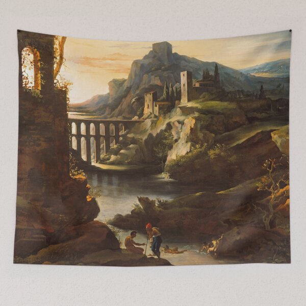 Item preview, Evening; Landscape with an Aqueduct | Theodore Gericault | 1818 Landscape Art designed and sold by CJET.