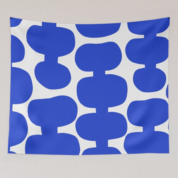 Item preview, Iconic Mid Century Modern Pattern in White and Blue designed and sold by Deutschic.