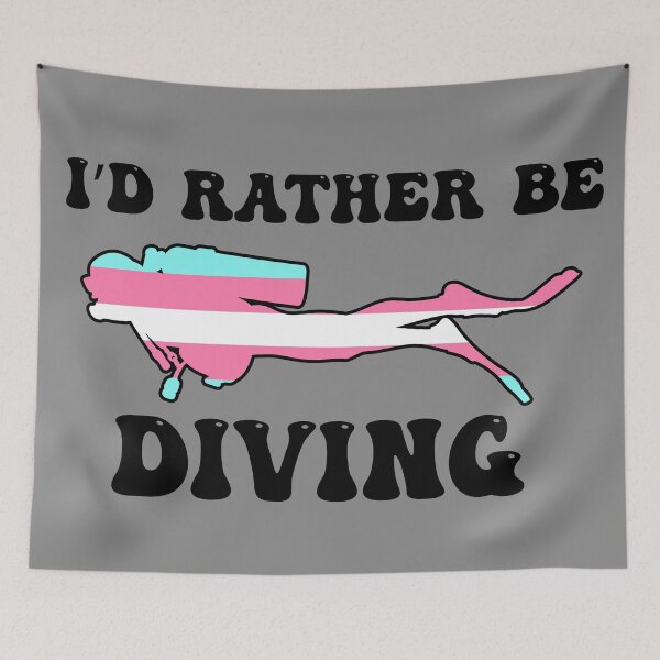 Item preview, I'd Rather Be Diving: Transgender Pride designed and sold by Zia Frazier.