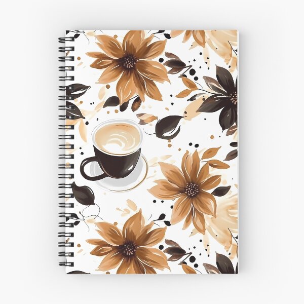 Item preview, Floral Coffee Cup Seamless Pattern - Art Prints and More designed and sold by GiveMeMood.