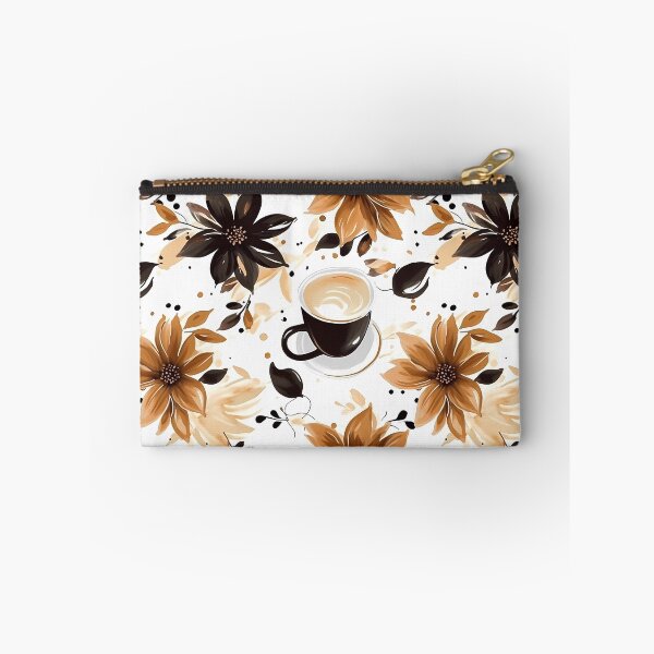 Item preview, Floral Coffee Cup Seamless Pattern - Art Prints and More designed and sold by GiveMeMood.