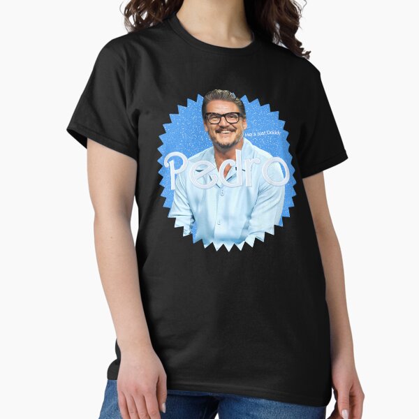 Vista previa del artículo con la obra «Pedro Pascal (Él es solo papá)», diseñado y vendido por Walker-X.
