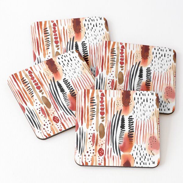 Item preview, Pinkish brown boho watercolor animal print pattern designed and sold by DaisyMarroquin.