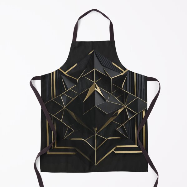 Item preview, Black and gold 3d geometric design designed and sold by UNICORNSPOD.