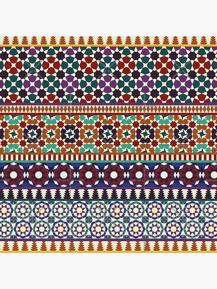 Alhambra Tessellations - red, blue and purple by Cecca-Designs