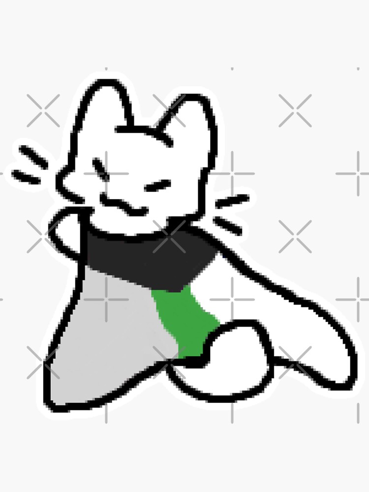 Thumbnail 3 of 3, Sticker, demiromantic kitty designed and sold by kippicat.