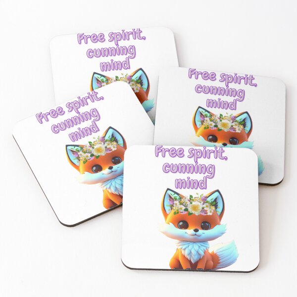 Item preview, Fox and flowers cute fox designed and sold by varodesign.