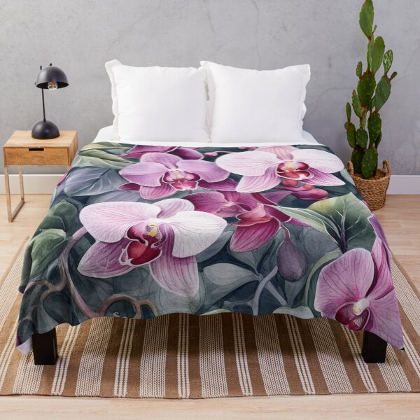 Item preview, In the forest Watercolor Orchid pattern designed and sold by DaisyMarroquin.