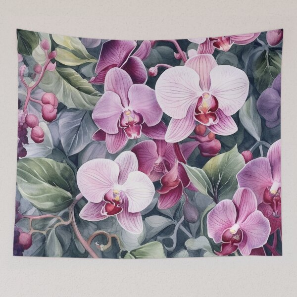 Item preview, In the forest Watercolor Orchid pattern designed and sold by DaisyMarroquin.