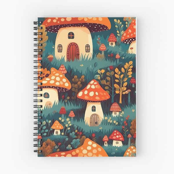 Artikelvorschau, Cozy Mushroom Cottage Haven – Bezauberndes Cottagecore-Muster entworfen und verkauft von mp0914.