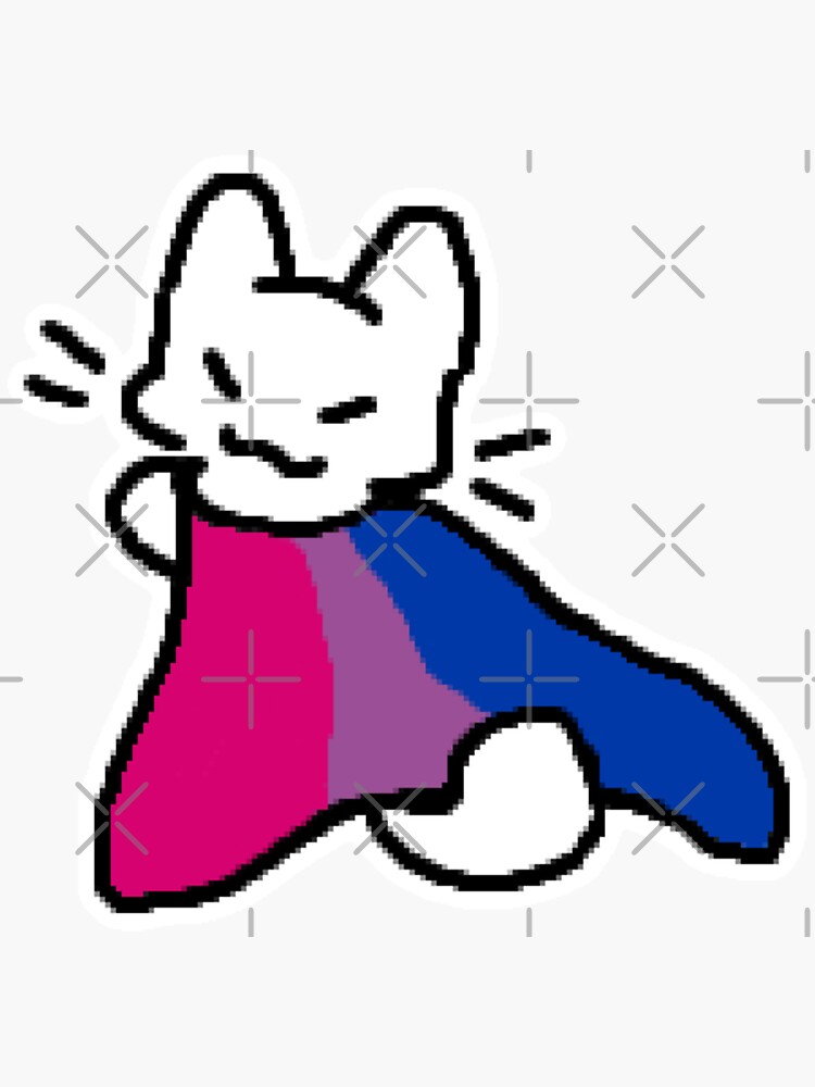 “bisexual kitty” Sticker for Sale by kippicat | Redbubble