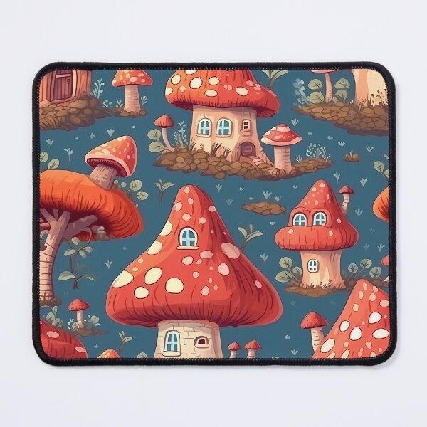 Artikelvorschau, Kopie von Magical Mushroom House Retreat – Cottagecore Dream Pattern entworfen und verkauft von mp0914.