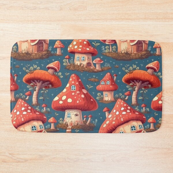 Artikelvorschau, Kopie von Magical Mushroom House Retreat – Cottagecore Dream Pattern entworfen und verkauft von mp0914.