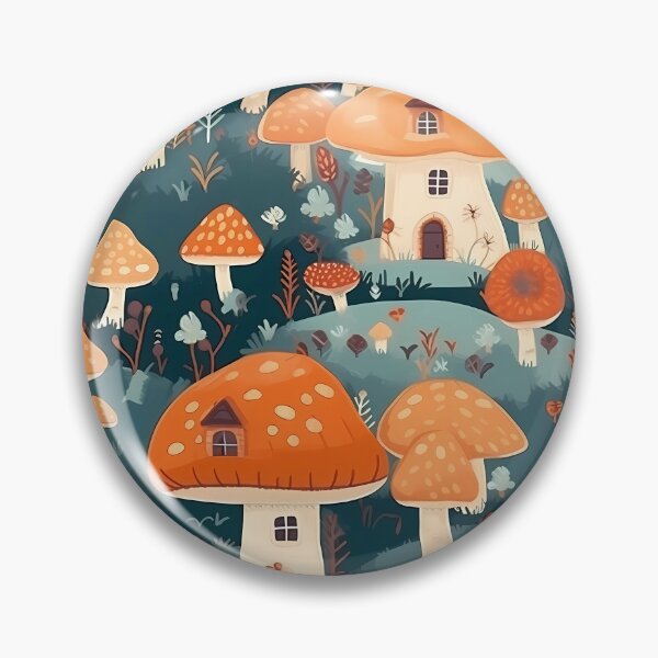 Item preview, Charming Mushroom Homestead - Rustic Cottagecore Pattern designed and sold by mp0914.