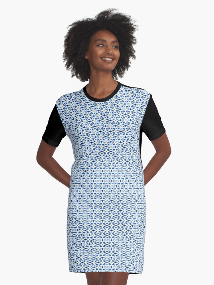 Thumbnail 1 of 5, Graphic T-Shirt Dress, Flower Pattern "Jeffrey" designed and sold by Patterns For Products.