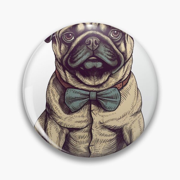Item preview, Artworks Vintage Dog Masterpiece Artwork - Classy Canine Decor for Pug designed and sold by DooodleGod.
