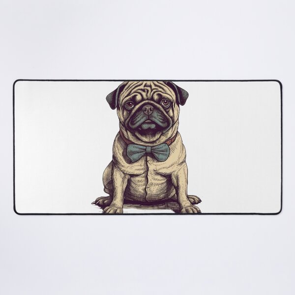 Item preview, artworks Vintage Dog masterpiece artwork - Classy Canine Decor for Pug designed and sold by DooodleGod.