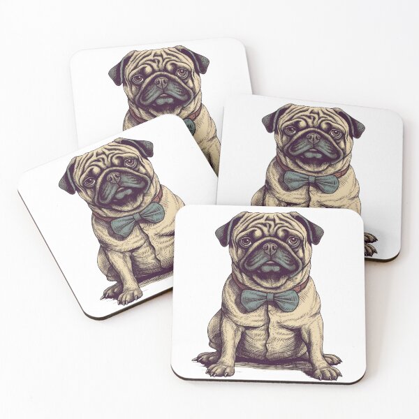 Item preview, artworks Vintage Dog masterpiece artwork - Classy Canine Decor for Pug designed and sold by DooodleGod.