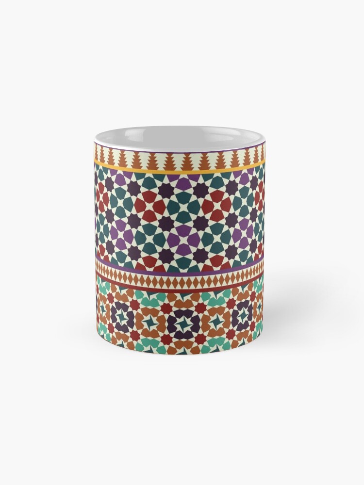 Alternate view of Alhambra Tessellations - red, blue and purple Coffee Mug