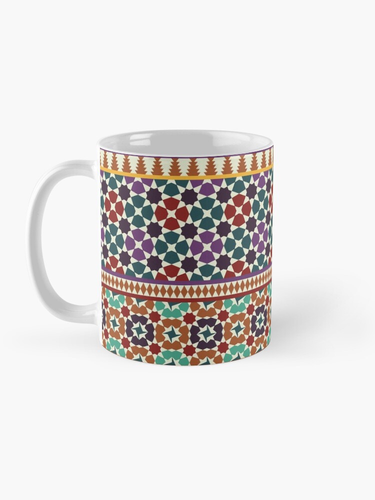 Alternate view of Alhambra Tessellations - red, blue and purple Coffee Mug