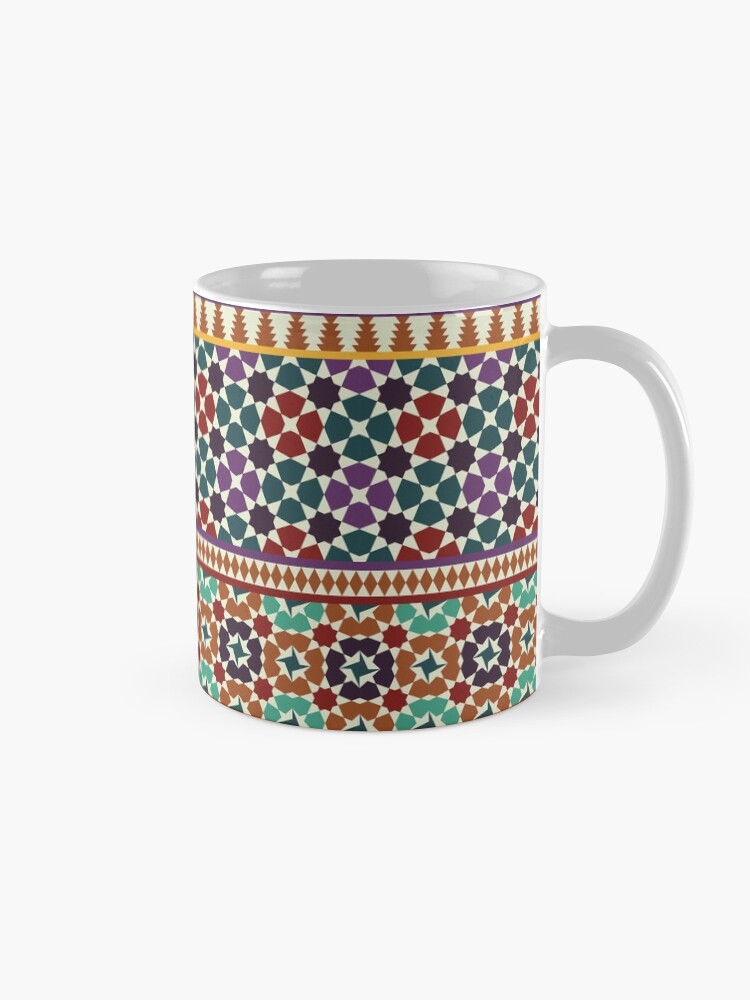 Alternate view of Alhambra Tessellations - red, blue and purple Coffee Mug