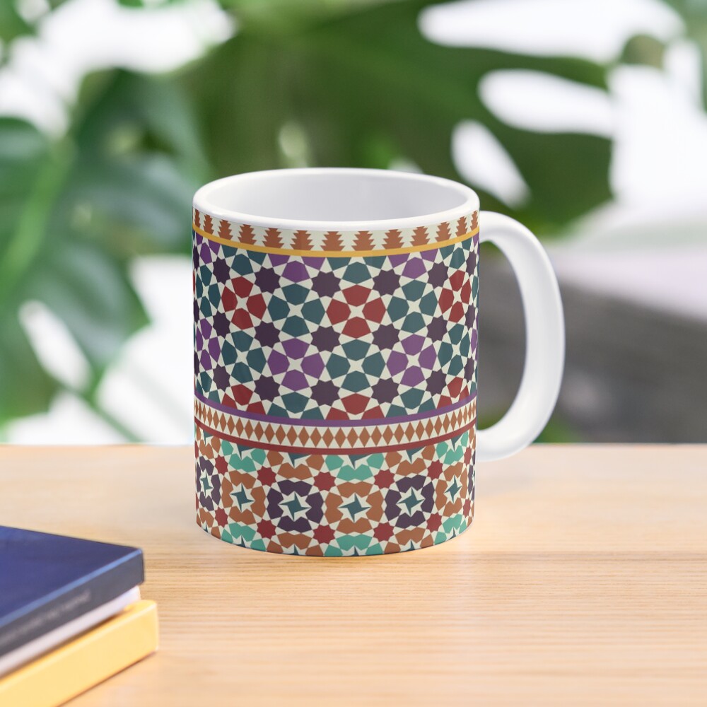 Alhambra Tessellations - red, blue and purple Coffee Mug