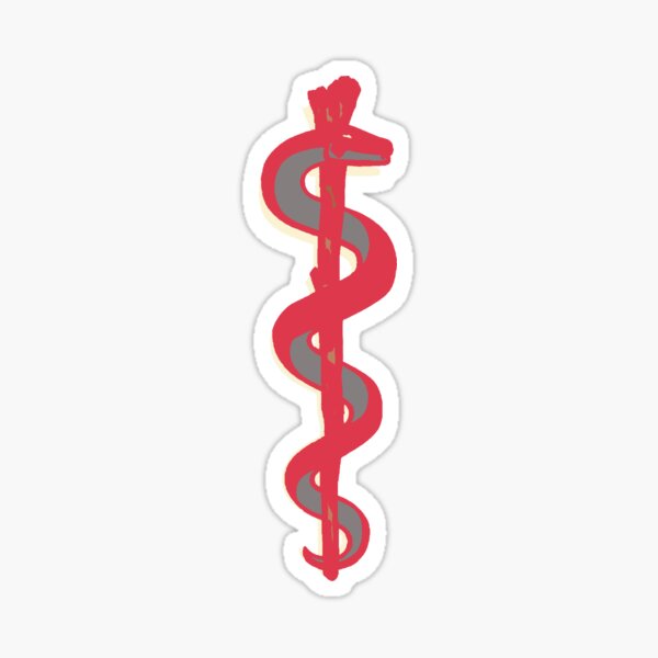 Vista previa del artículo con la obra «Vara de Esculapio Medicina (Verdadero simbolo de la medicina)», diseñado y vendido por MiloJoseDesigns.
