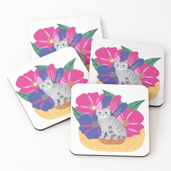 Item preview, Pringle The Cat in Bloom designed and sold by pattyinbloom.