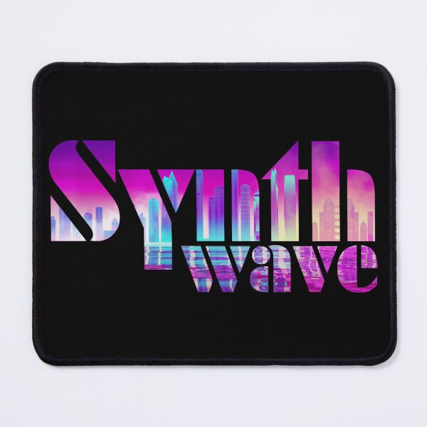 Item preview, Synthwave pink colorful city text designed and sold by CoralCactusArt.