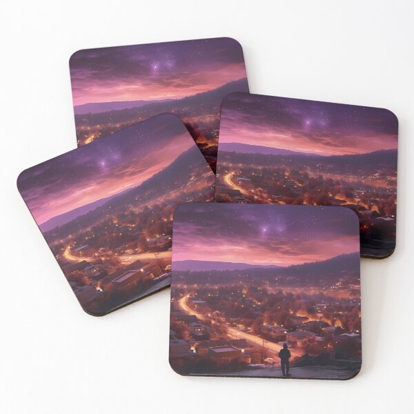 Item preview, Nightfall Reflections: Awe-Inspiring Townscape designed and sold by Stickityboo.