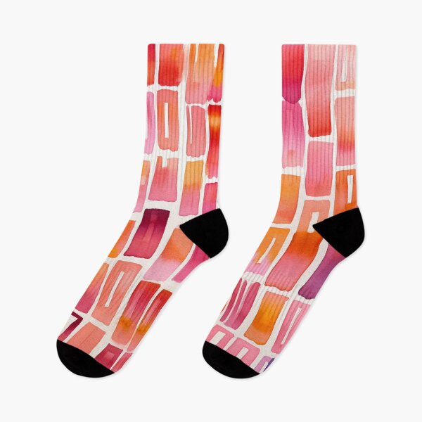 Item preview, Happy colors geometric stripes watercolor pattern designed and sold by DaisyMarroquin.