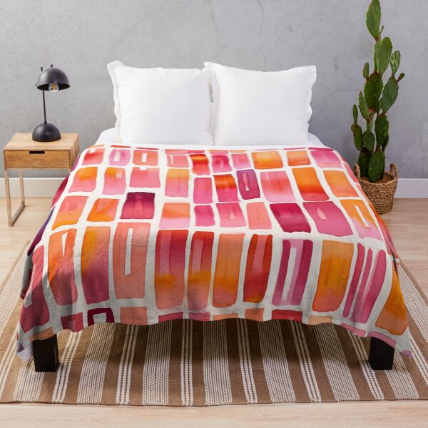 Item preview, Happy colors geometric stripes watercolor pattern designed and sold by DaisyMarroquin.