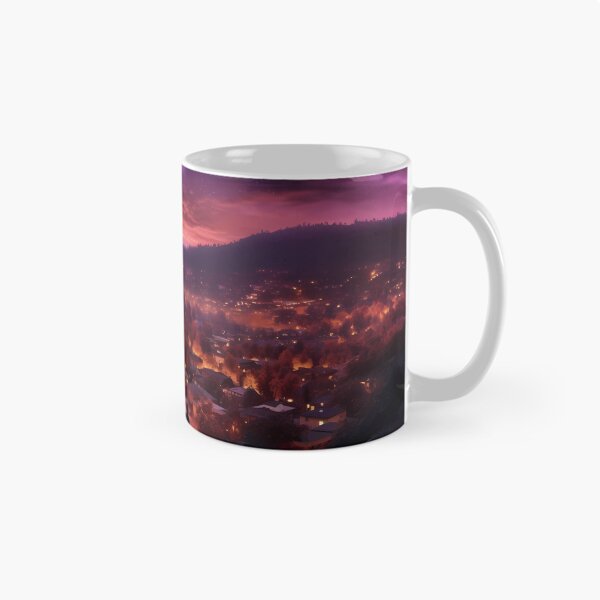 Item preview, Nightfall Reflections: Awe-Inspiring Townscape designed and sold by Stickityboo.
