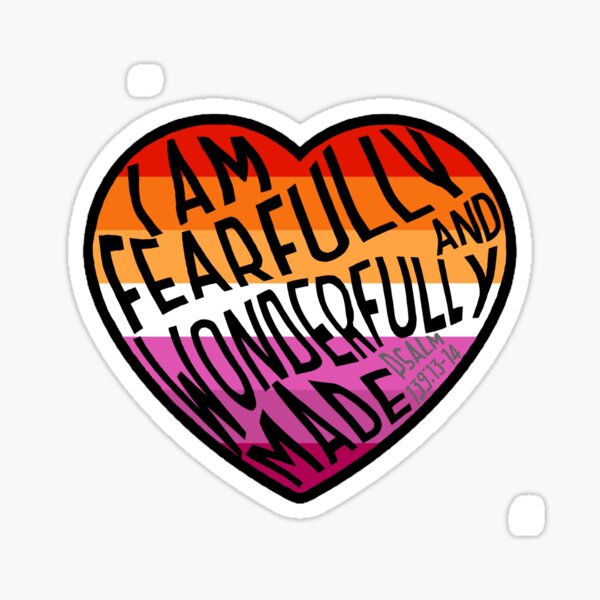 Item preview, Fearfully and wonderfully made - lesbian flag designed and sold by River-Blue-Art.
