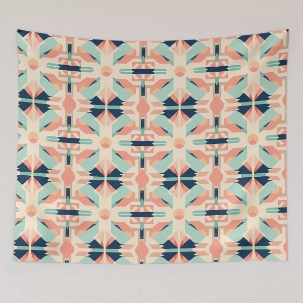 Item preview, Geometric Symphony Serenity - Idyllic Cottagecore Pattern designed and sold by mp0914.