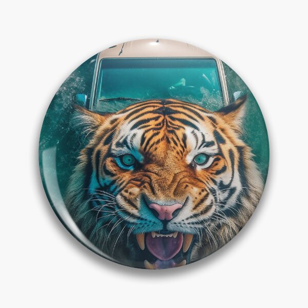 Item preview, Jaguar,tigre nadando, saindo de um carro designed and sold by afpnegocios.