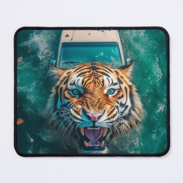 Item preview, Jaguar,tigre nadando, saindo de um carro designed and sold by afpnegocios.