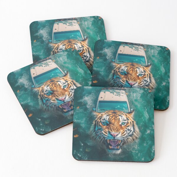 Item preview, Jaguar,tigre nadando, saindo de um carro designed and sold by afpnegocios.