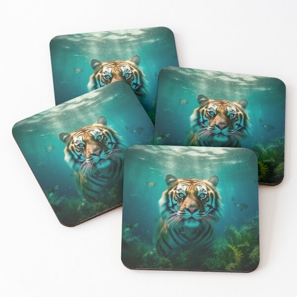 Item preview, Jaguar,tigre animal nadando,envolto de verde designed and sold by afpnegocios.