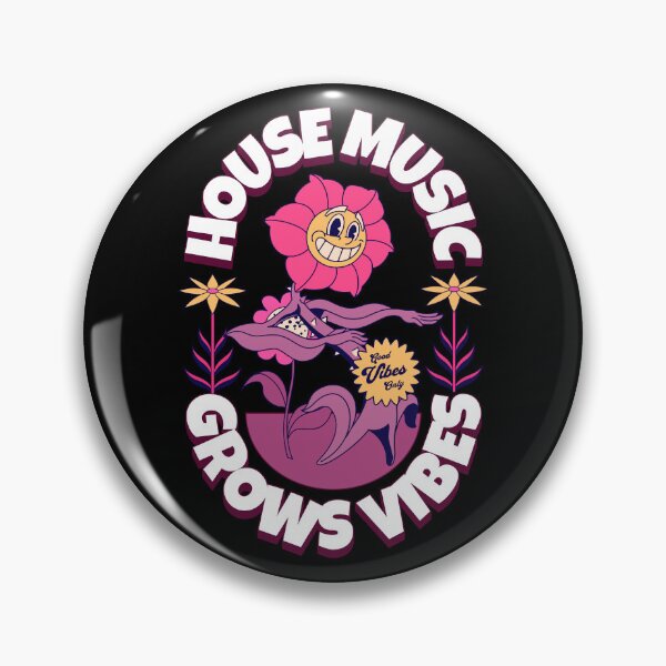 Item preview, HOUSE MUSIC  - Grows Vibes (white/purple/orange)  designed and sold by Discothreadz.