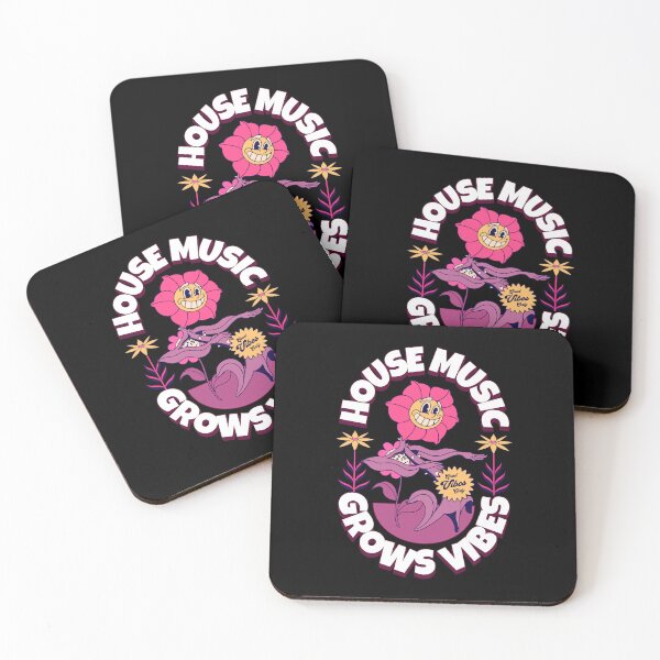 Item preview, HOUSE MUSIC  - Grows Vibes (white/purple/orange)  designed and sold by Discothreadz.