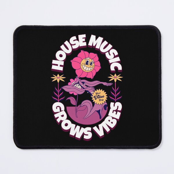 Item preview, HOUSE MUSIC  - Grows Vibes (white/purple/orange)  designed and sold by Discothreadz.
