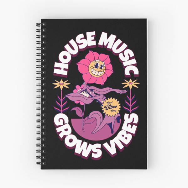 Item preview, HOUSE MUSIC  - Grows Vibes (white/purple/orange)  designed and sold by Discothreadz.
